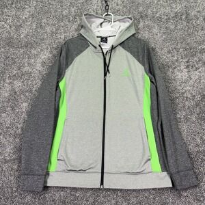 Jordan Hoodie Mens Large Gray Dri-FIT Full Zip Jumpman Basketball Training Gym